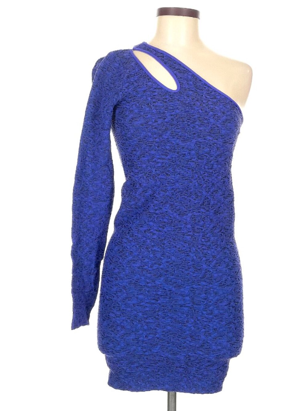 BCBGeneration "Periblue" One-Shoulder Bodycon Cocktail Mini Dress